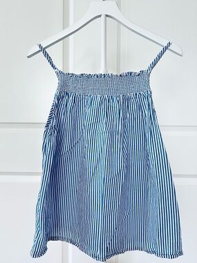 Women’s Old Navy Sleeveless Blue & White Striped Top Size L